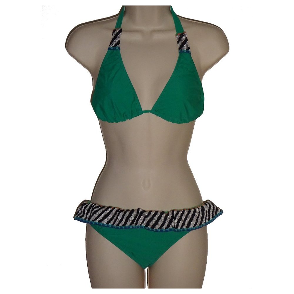 Cecilia Prado green halter bikini
